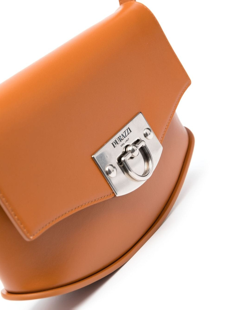 logo-engraved leather shoulder bag 4