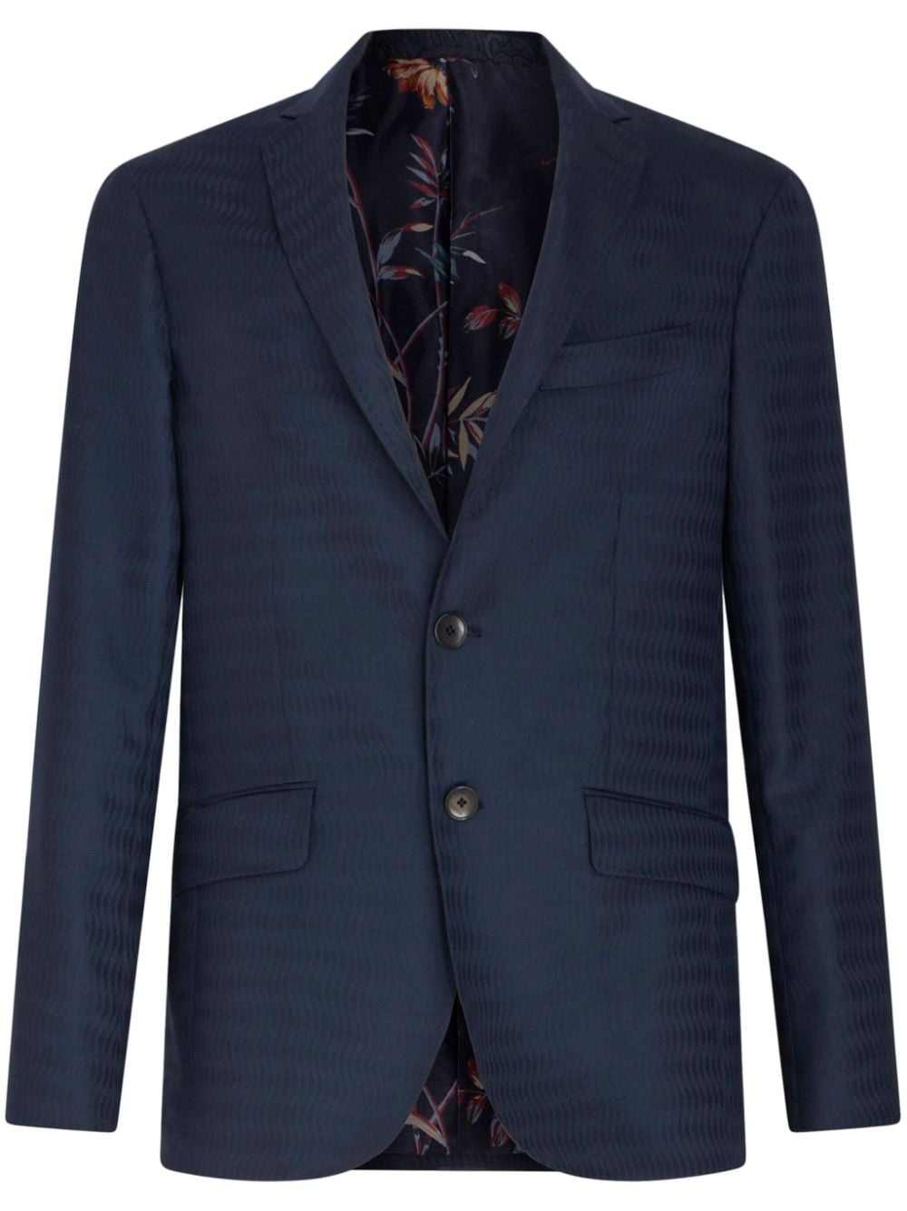 jacquard wool blazer - 1