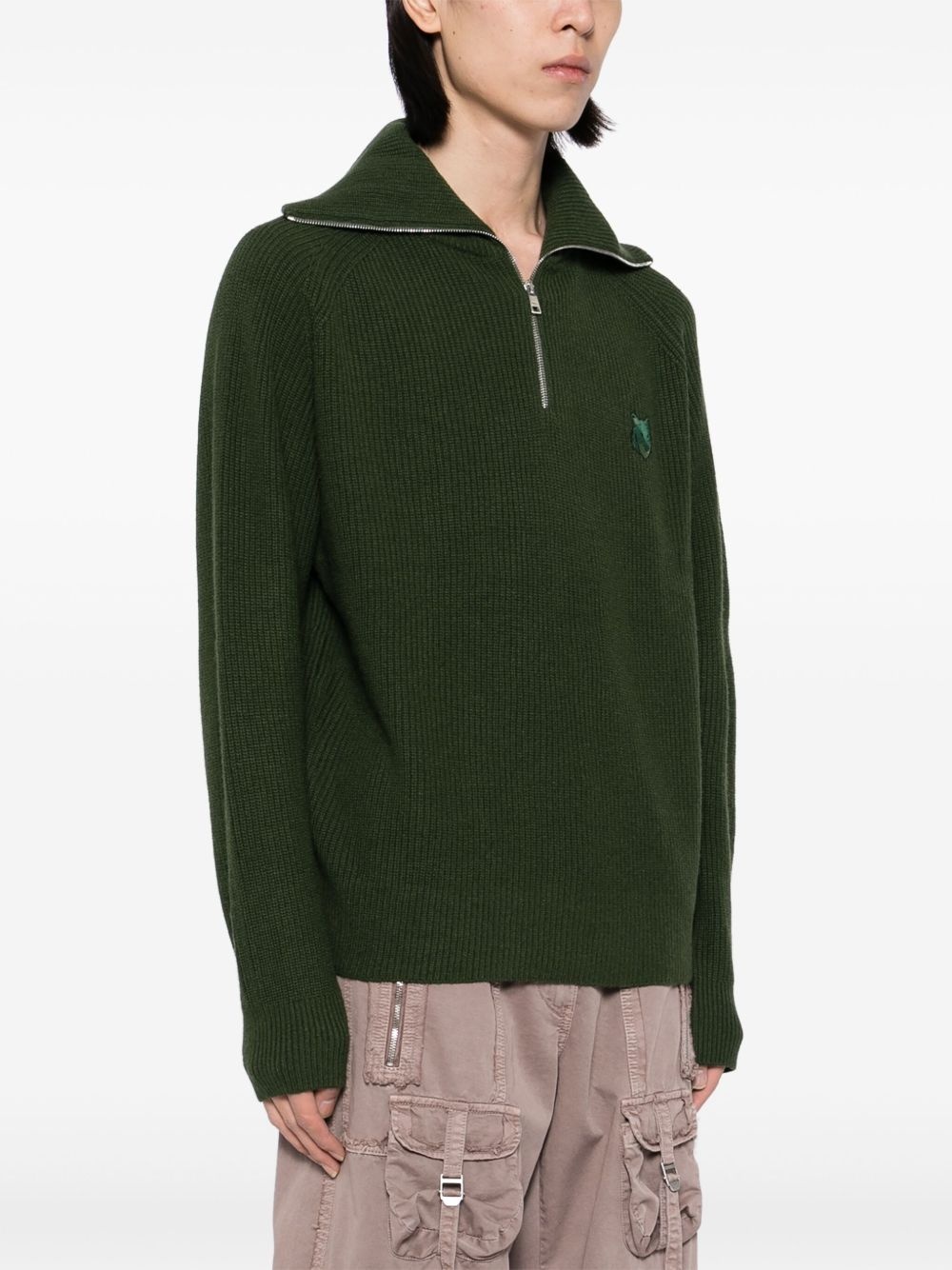 zip-collar jumper - 3
