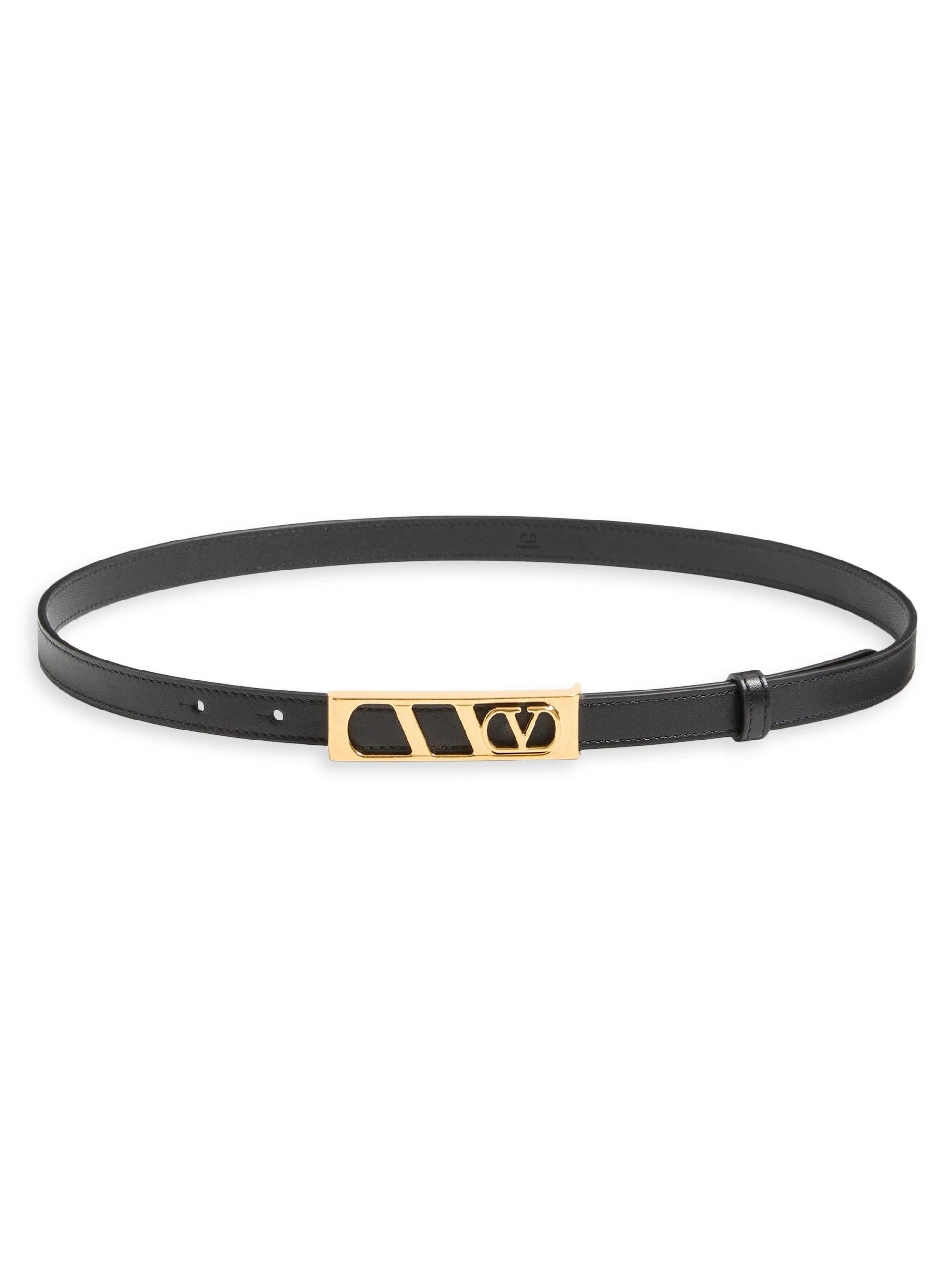 Women's Vlogo Signature Belt In Shiny Calfskin 15 MM - Black - 1