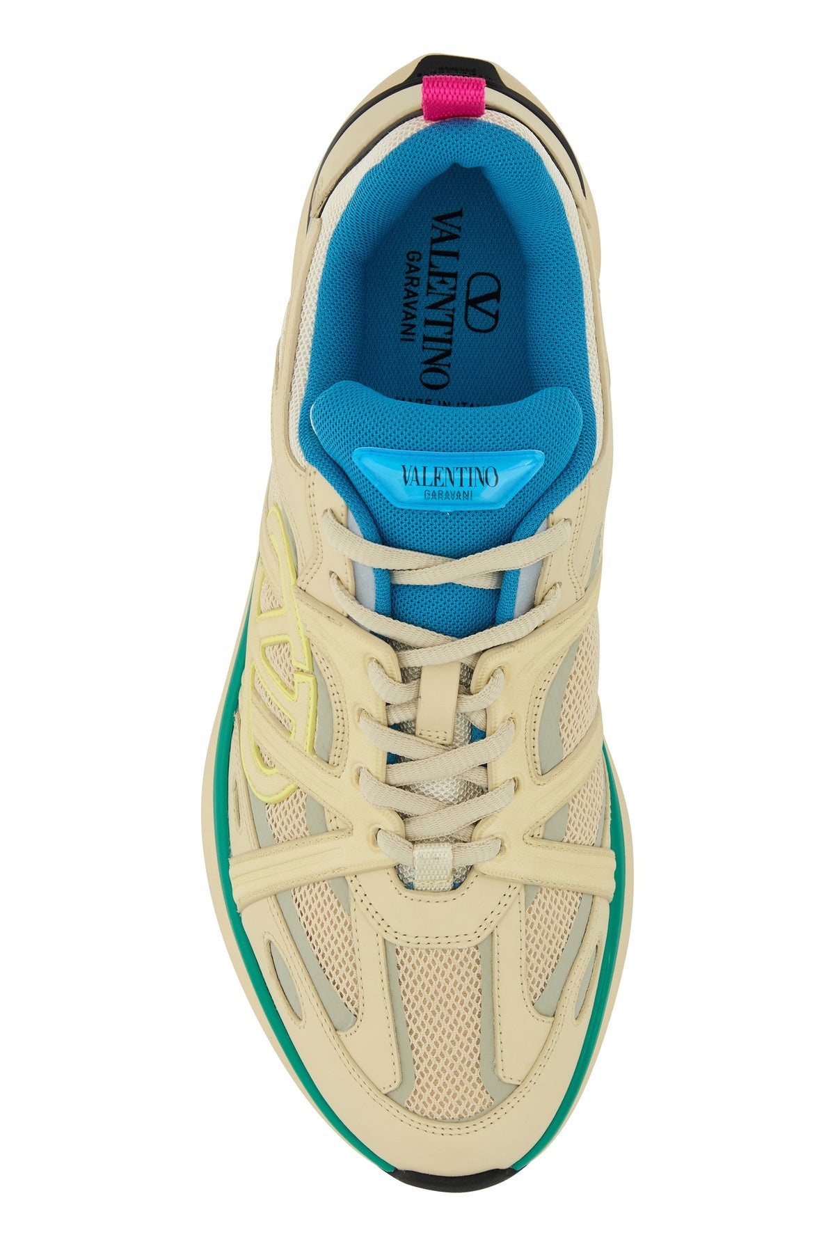 Multicolor leather and fabric VLogo EasyJog sneakers - 4