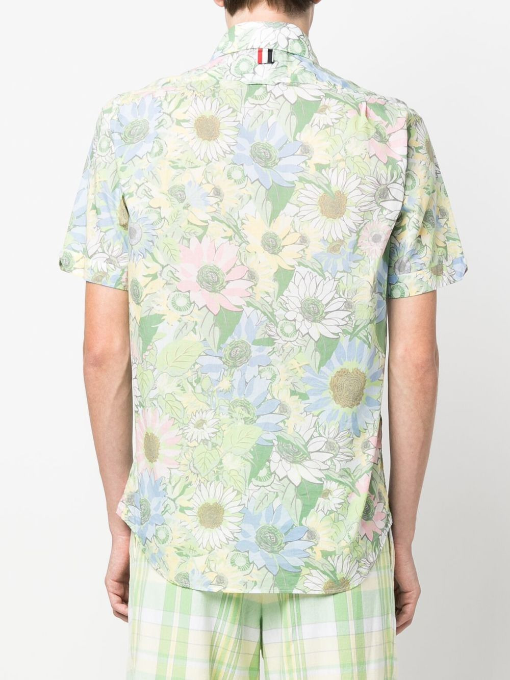 floral-print short-sleeved shirt - 4