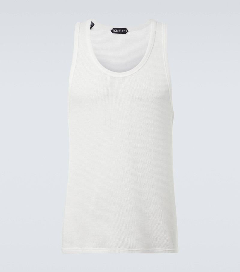 Semi-sheer cotton tank top 1