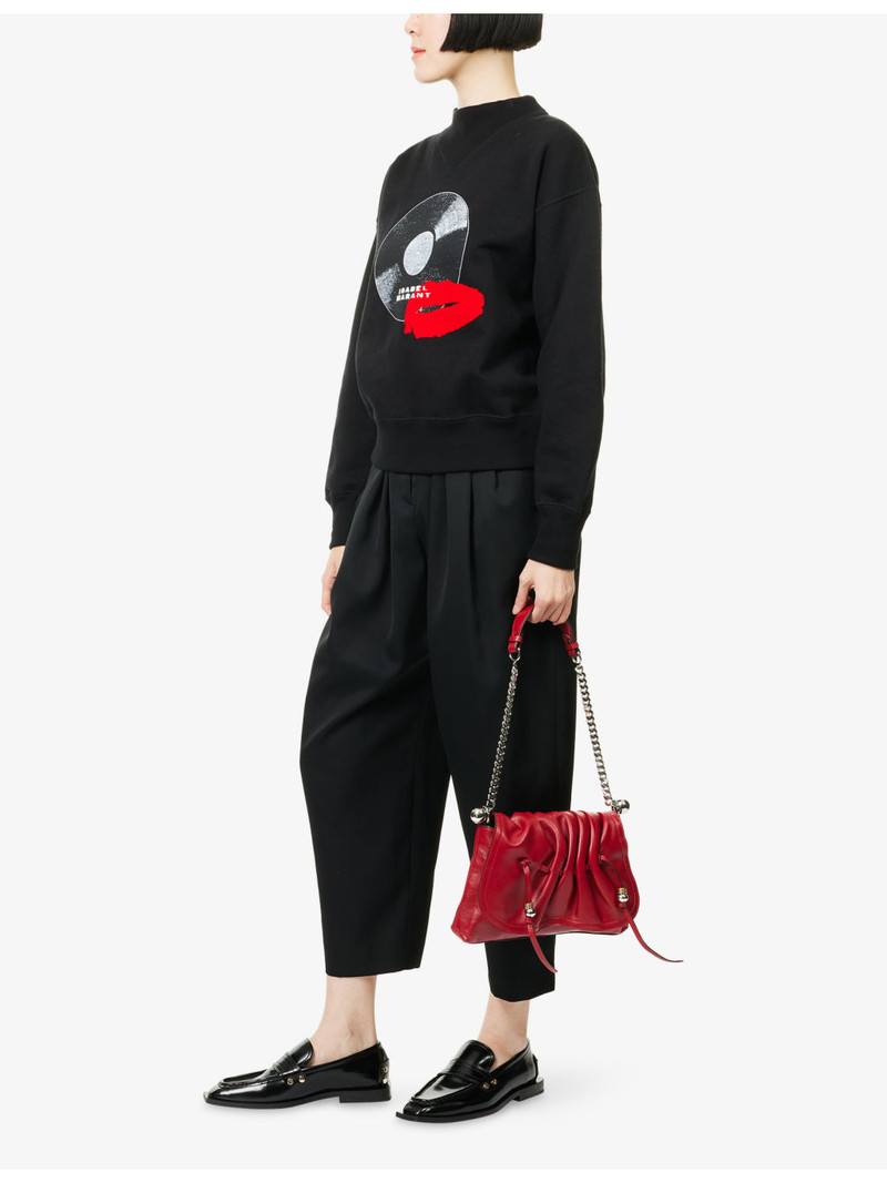 Isabel Marant Mylan Graphic-Print Cotton-Jersey Sweatshirt outlook