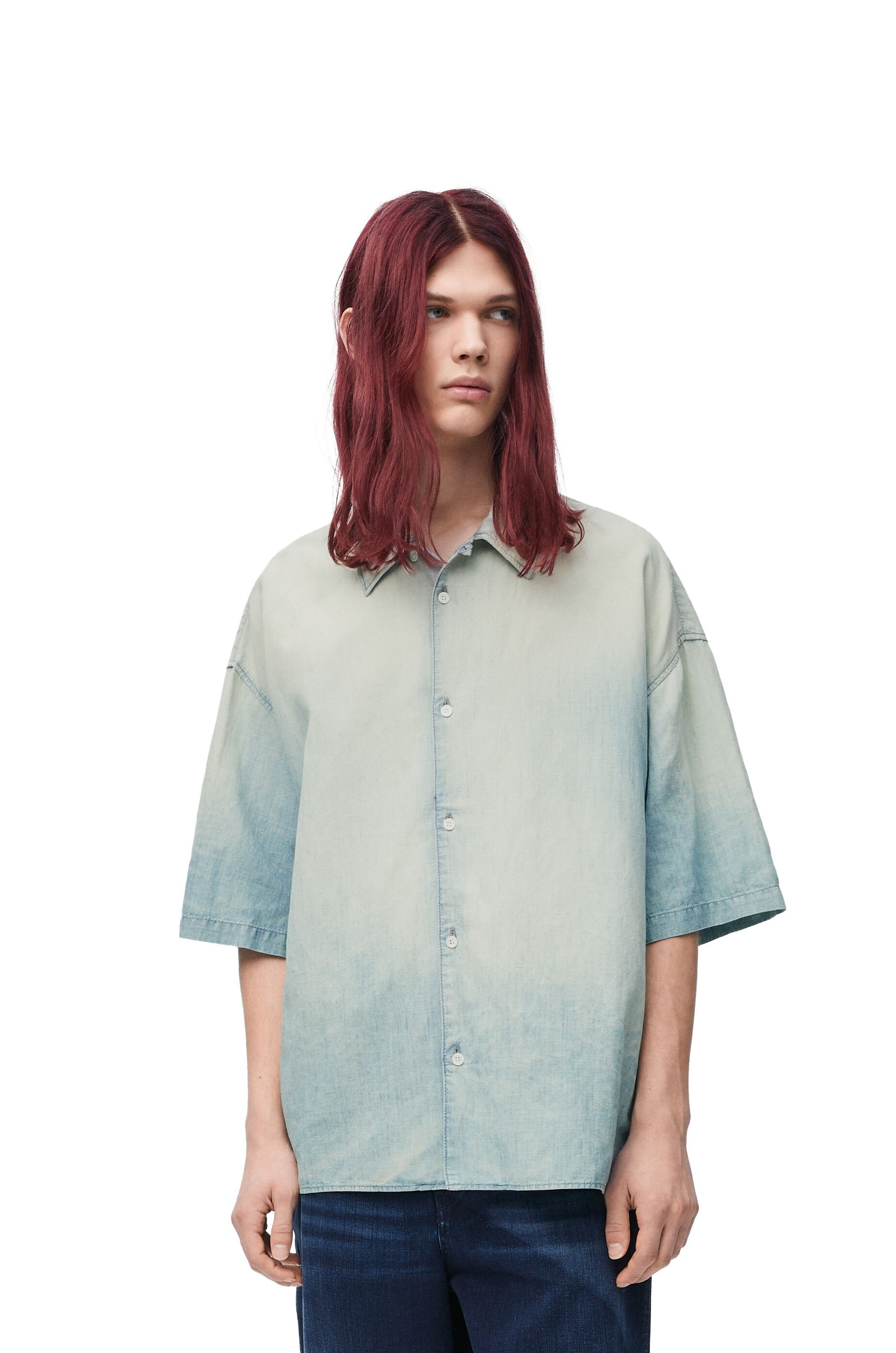 Short sleeve shirt in cotton and linen - 3