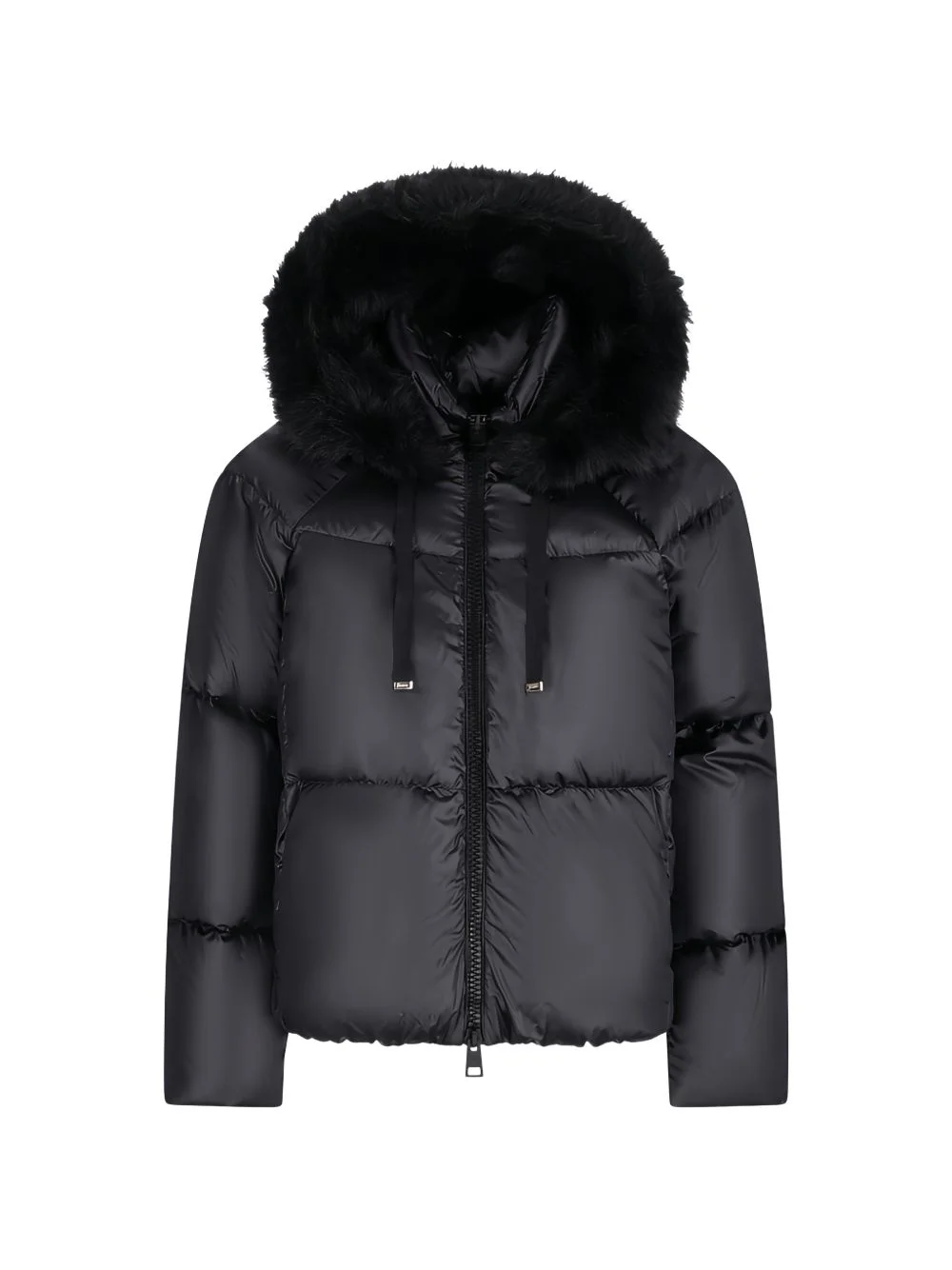 faux-fur trim puffer - 1