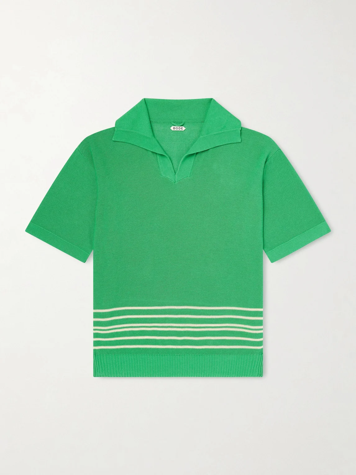 Bentgrass Striped Cotton Polo Shirt - 1