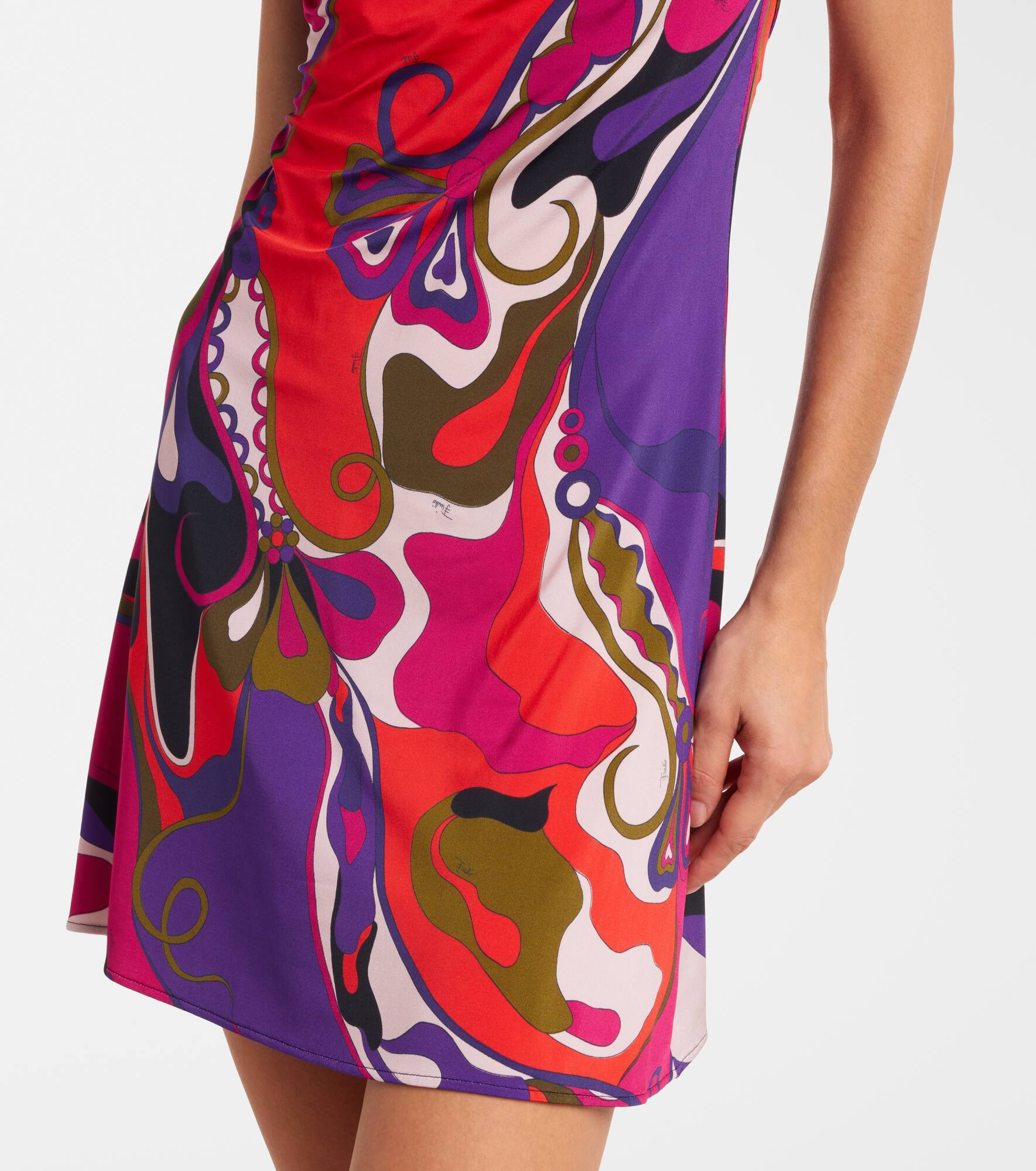 Orchidee satin jersey minidress - 5