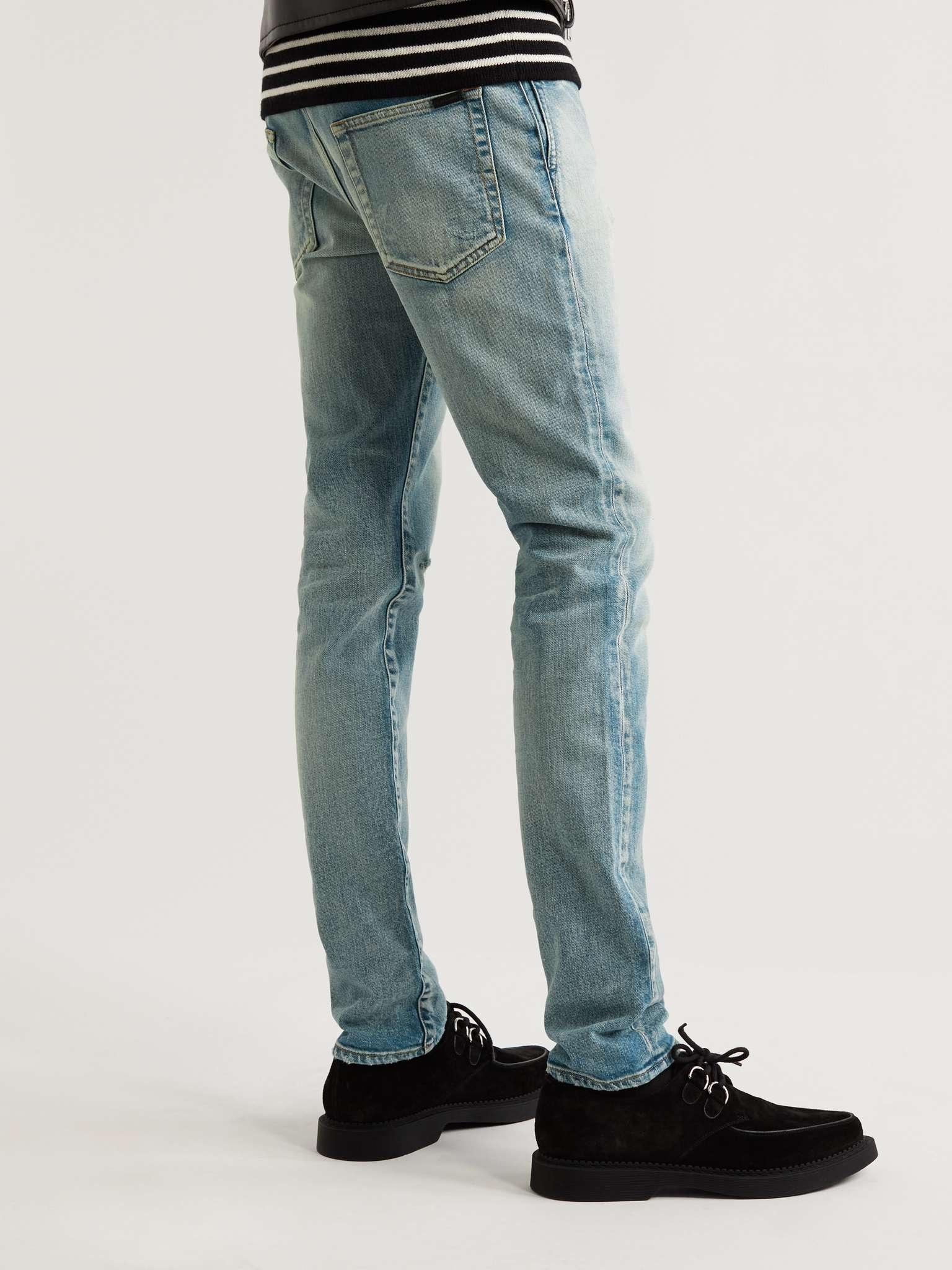 Skinny-Fit Distressed Jeans - 4
