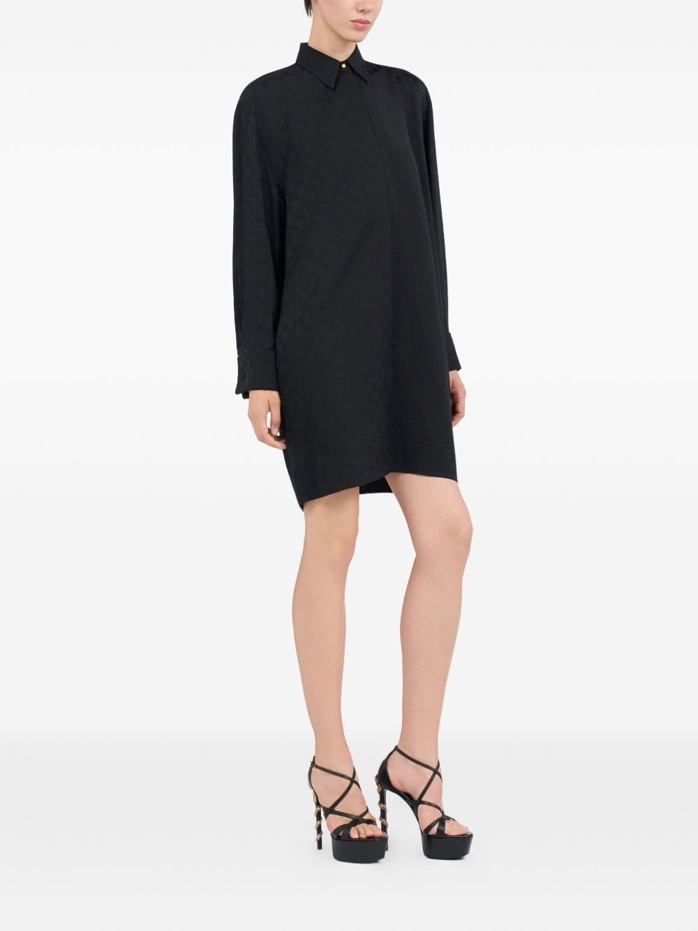 long-sleeve shirt dress - 3