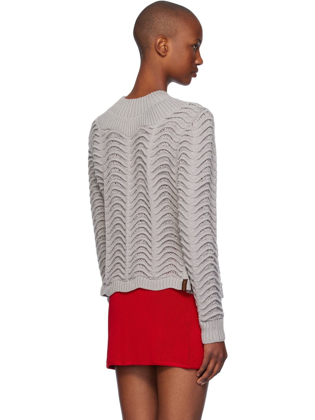 Gray Canyon Wave Zip Cardigan - 3