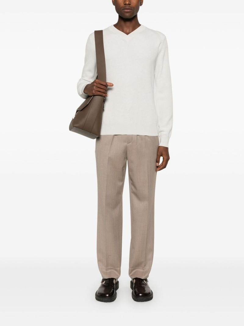 Brioni mélange-effect trousers outlook