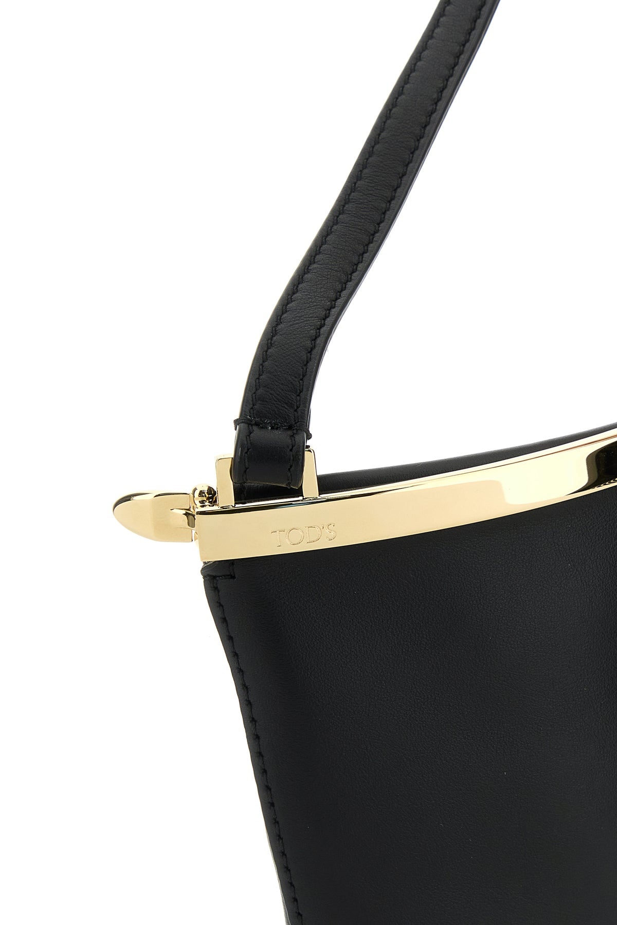 Black leather Magenta bucket bag - 4