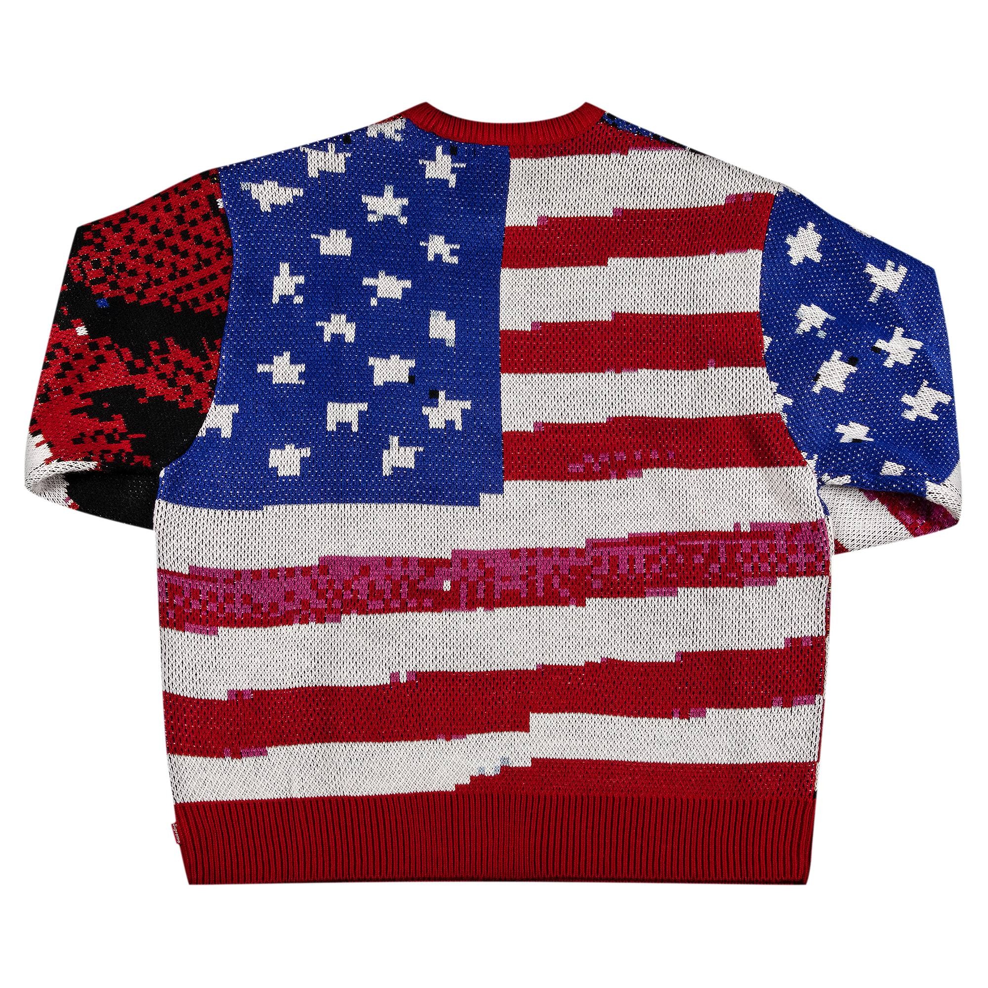 Supreme Digital Flag Sweater 'Red' - 2