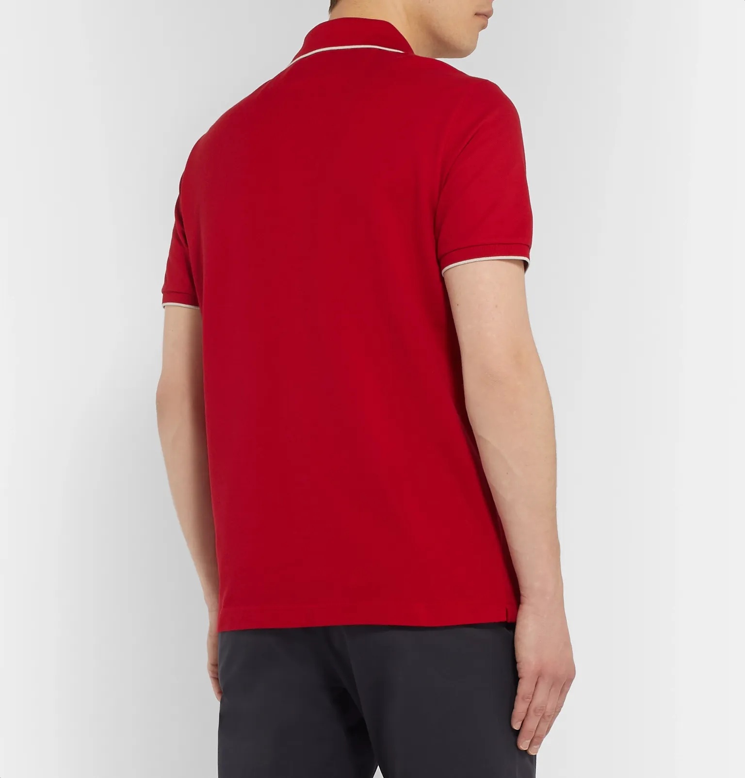 Contrast-Tipped Stretch-Cotton Piqué Polo Shirt - 23