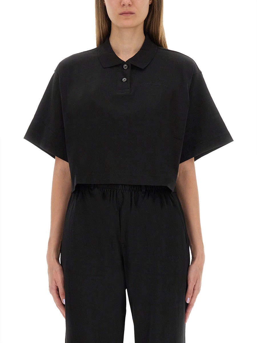 Alexander Wang Women Cropped Jersey Polo Shirt - 1