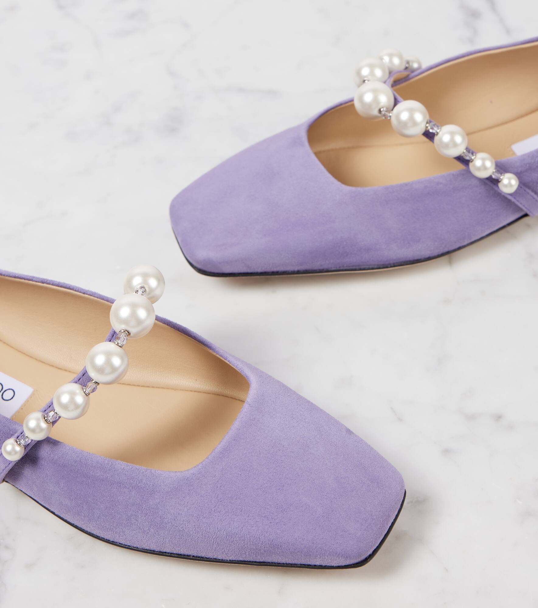 Ade embellished suede ballet flats - 6