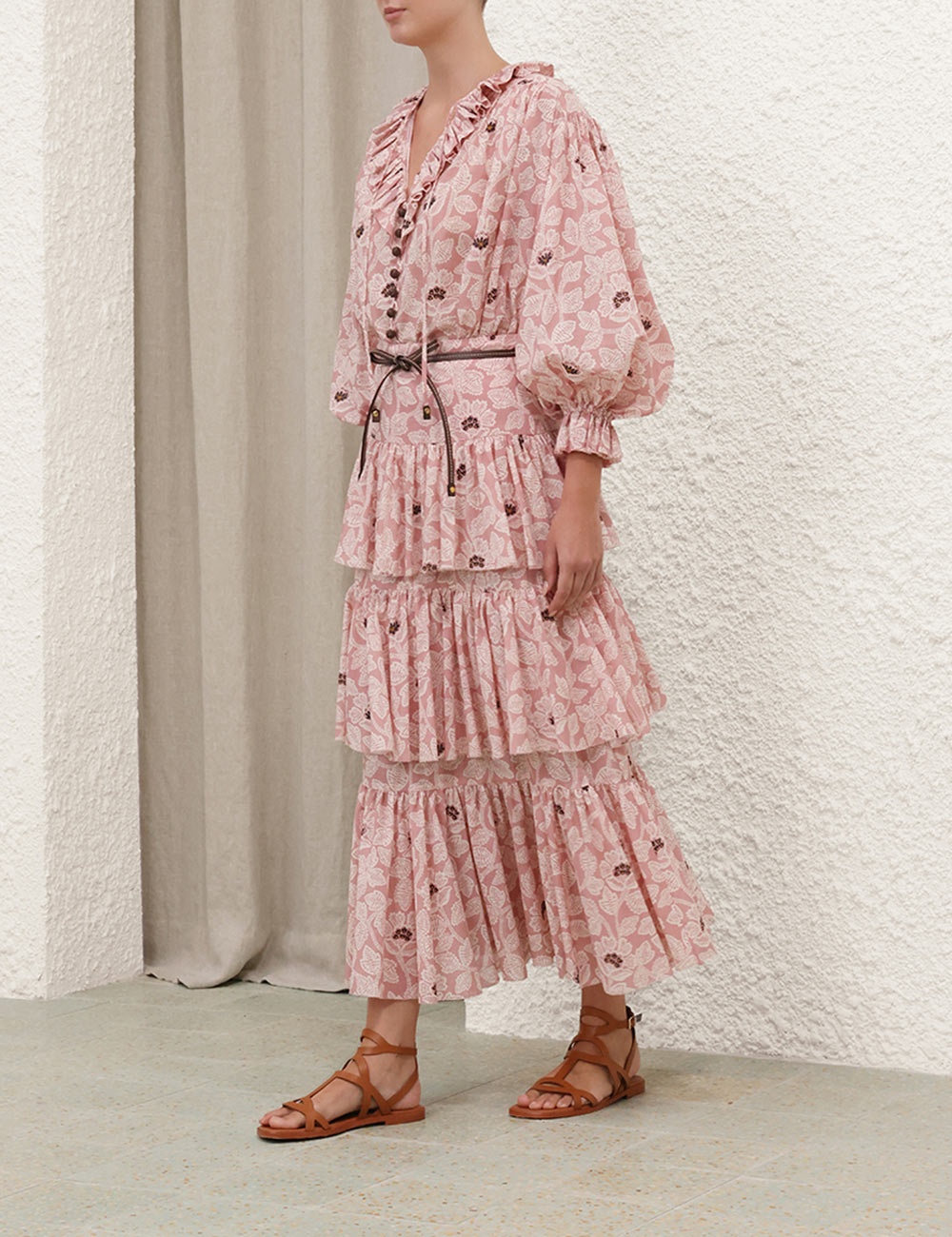 OTTIE TIERED MIDI SKIRT - 3