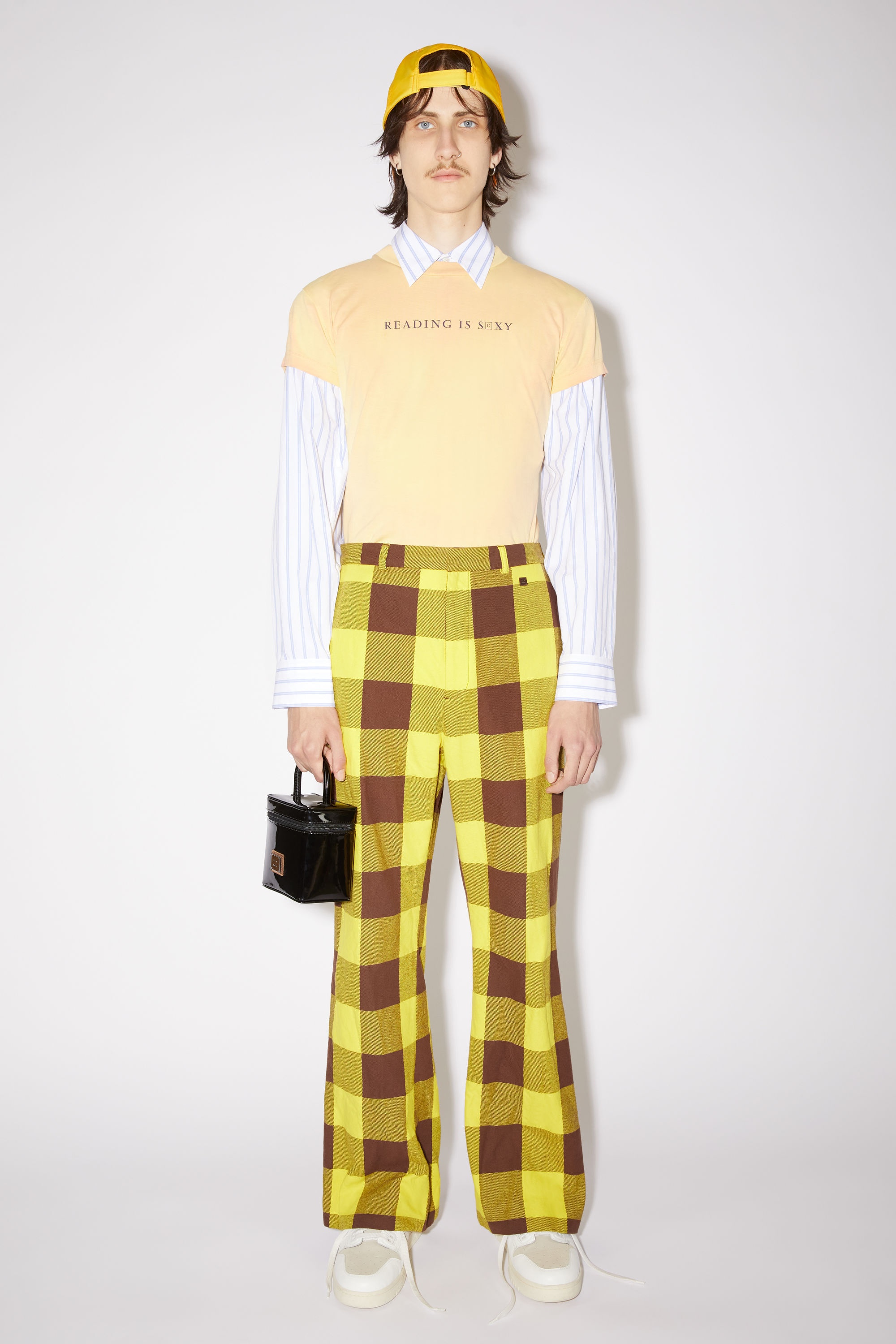 Check trousers - Yellow/brown - 2