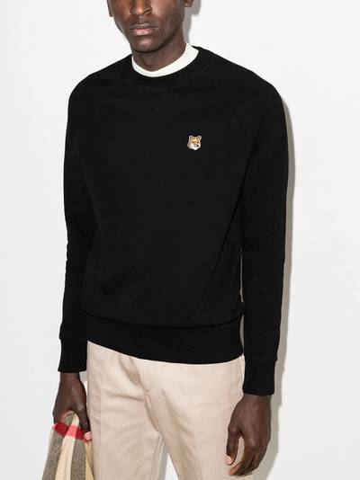 Maison Kitsuné fox-patch cotton sweatshirt outlook