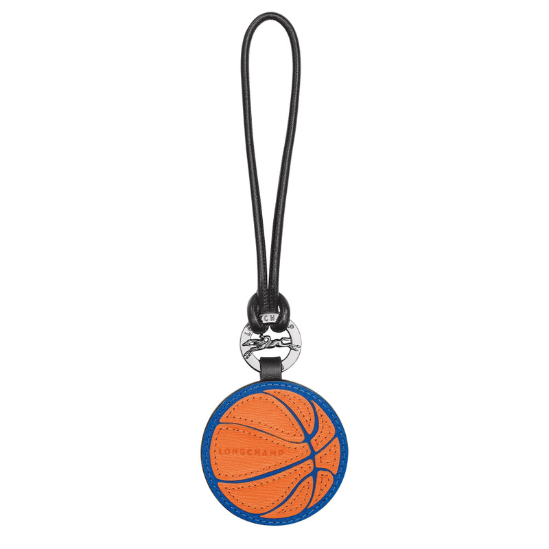 Long-Dribble Key ring Blue/Orange - Leather 1
