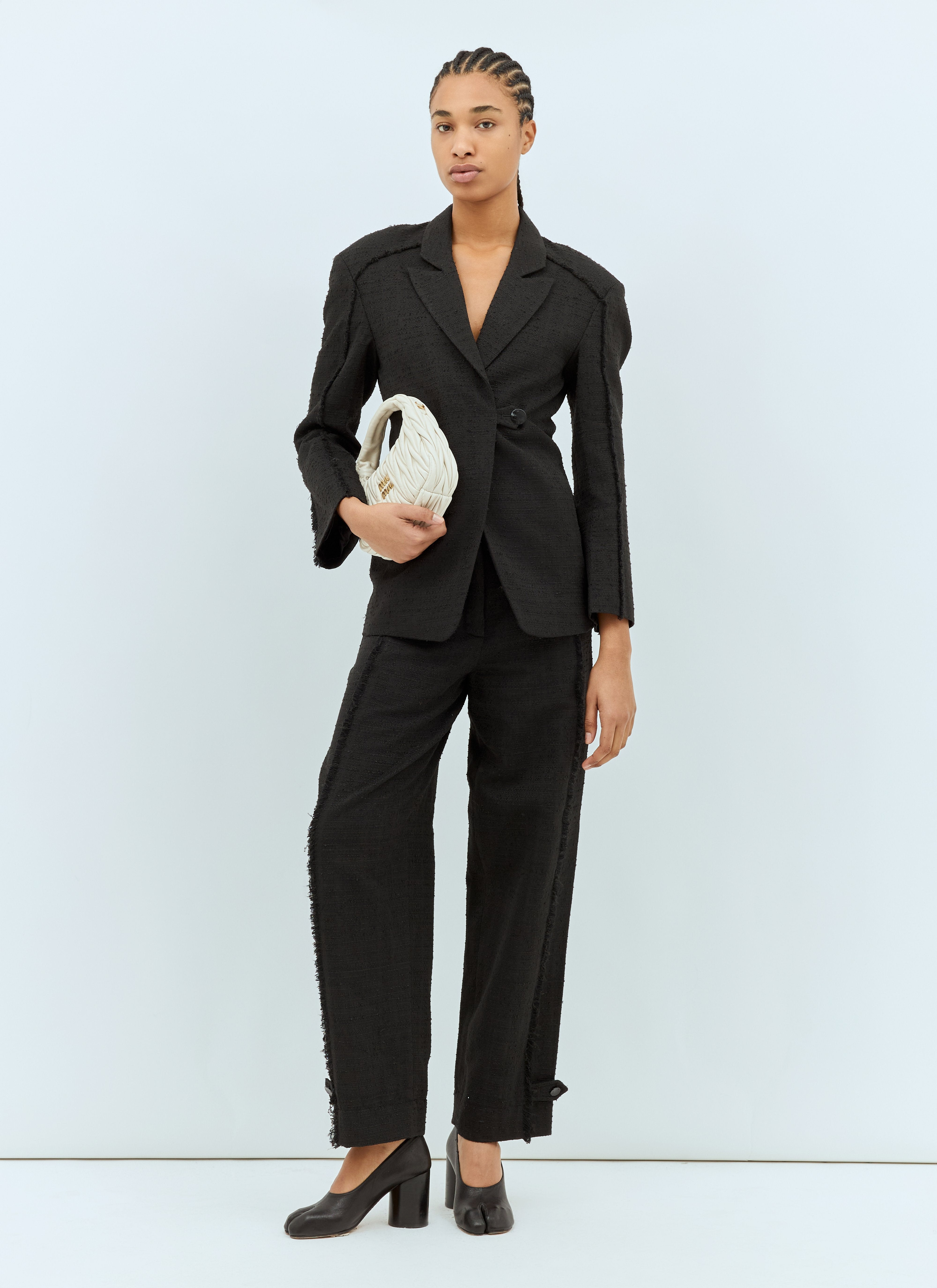 Ganni Women Tweed Suiting Blazer - 2