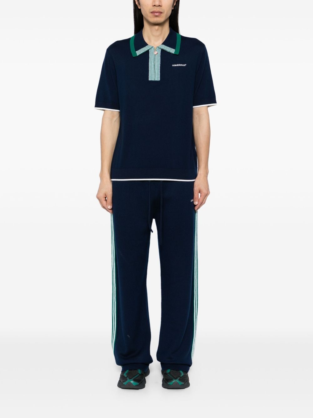 embroidered logo pants - 2