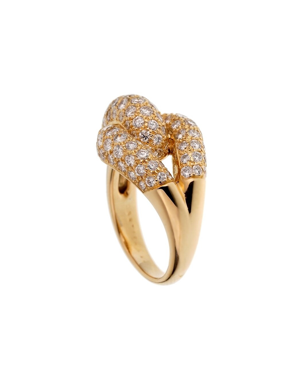 Cartier 18K 2.25 ct. tw. Diamond Knot Cocktail Ring (Authentic Pre-Loved) - 2