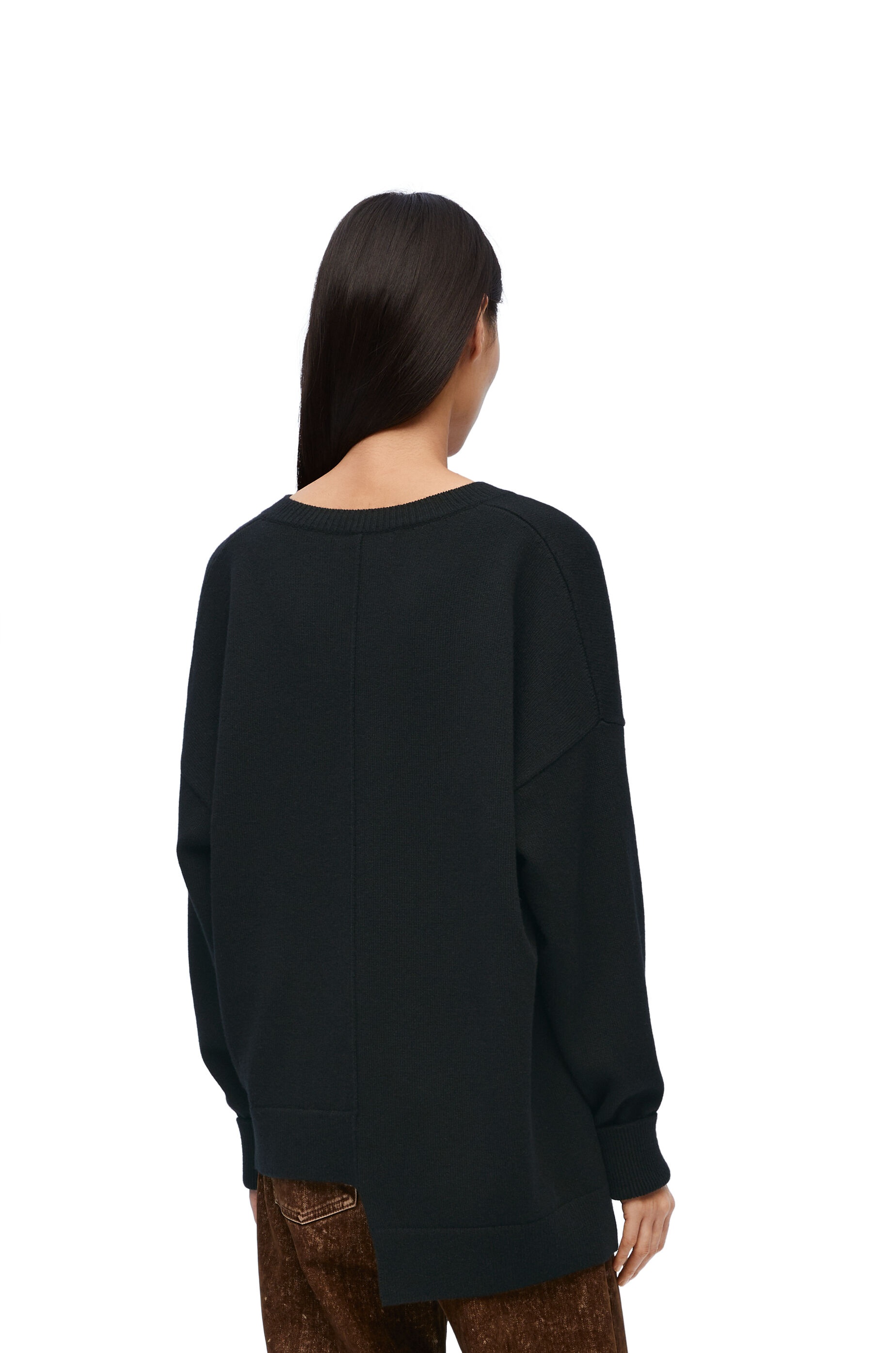 Asymmetric sweater in cashmere - 4