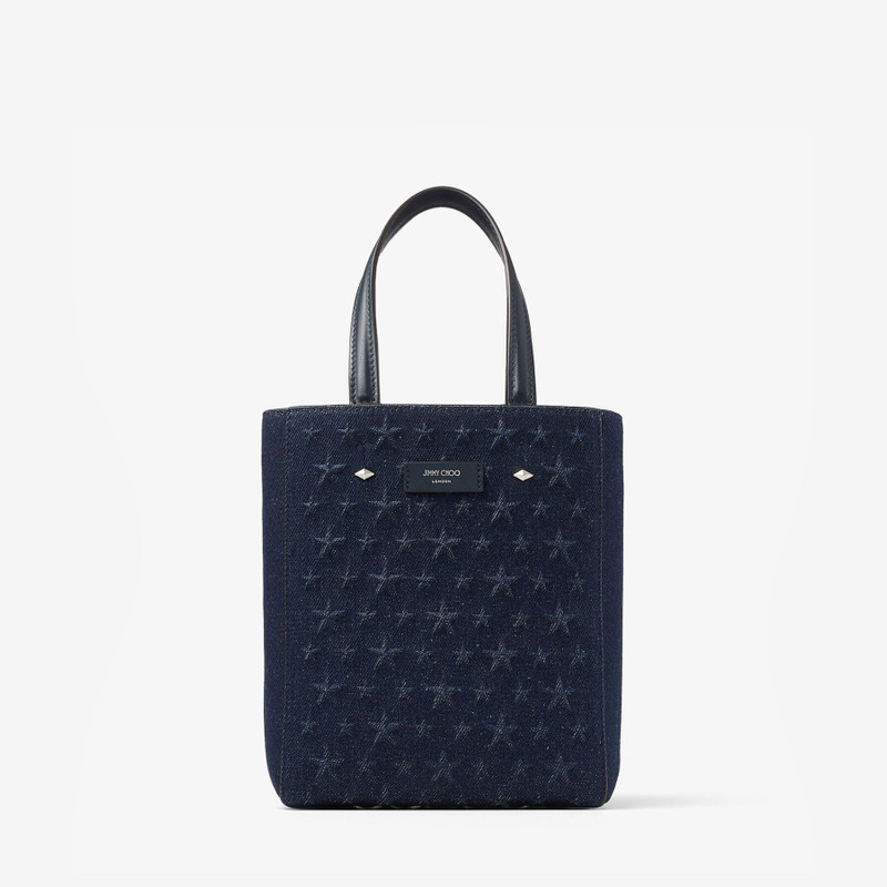 Lenny North-South S-M
Dark Denim Embossed Tote Bag 1
