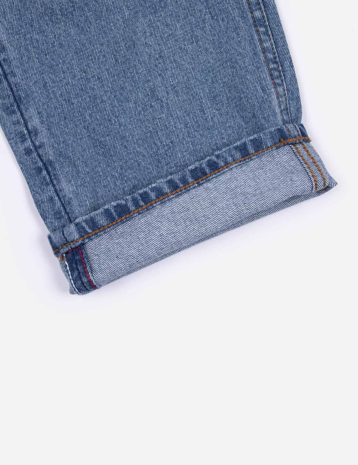 SEAGULL AND HEART EMBOSSED FASHION FIT JEANS - 12