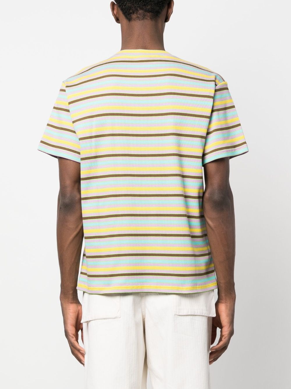 striped cotton T-shirt - 4