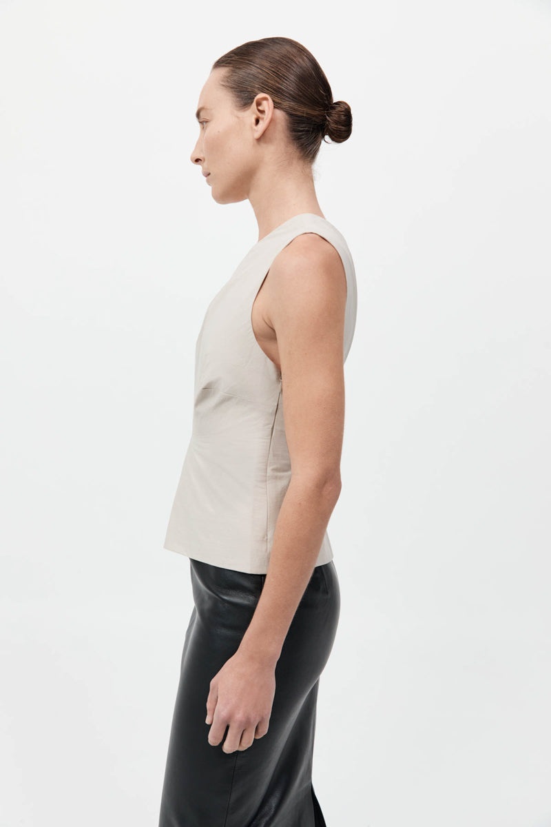 Asymm Origami Top - Creme - 4