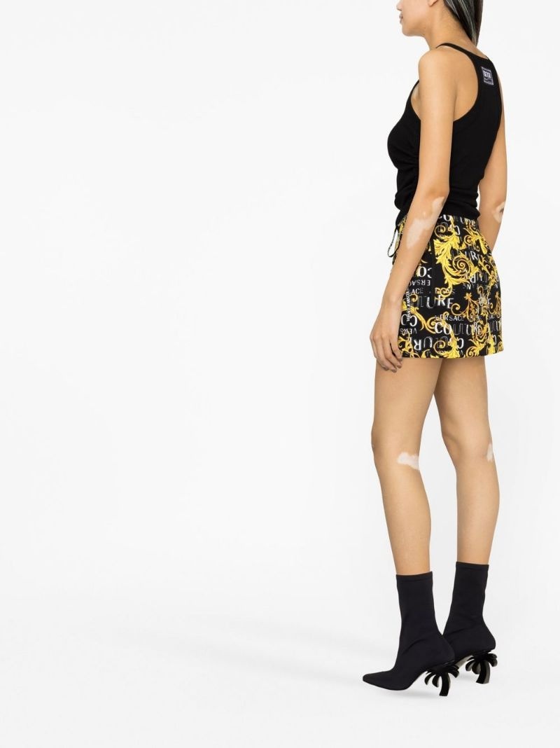 logo-print miniskirt - 3