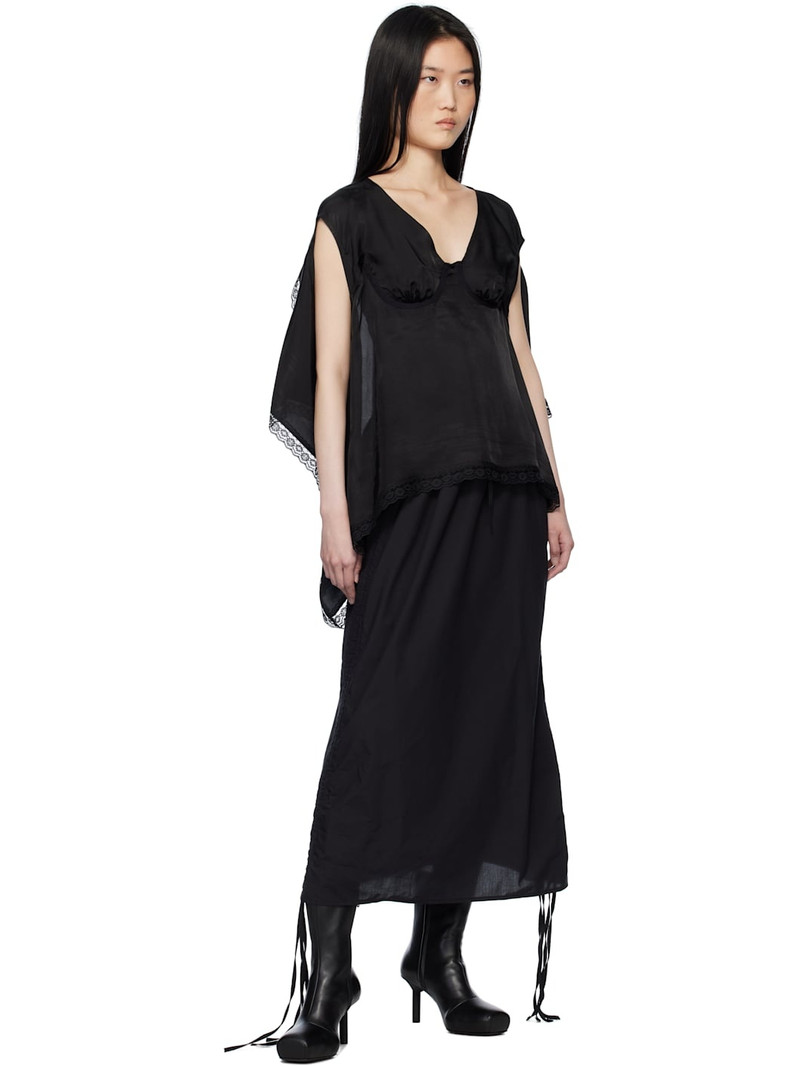 pushBUTTON Black Bra Point Square Blouse outlook