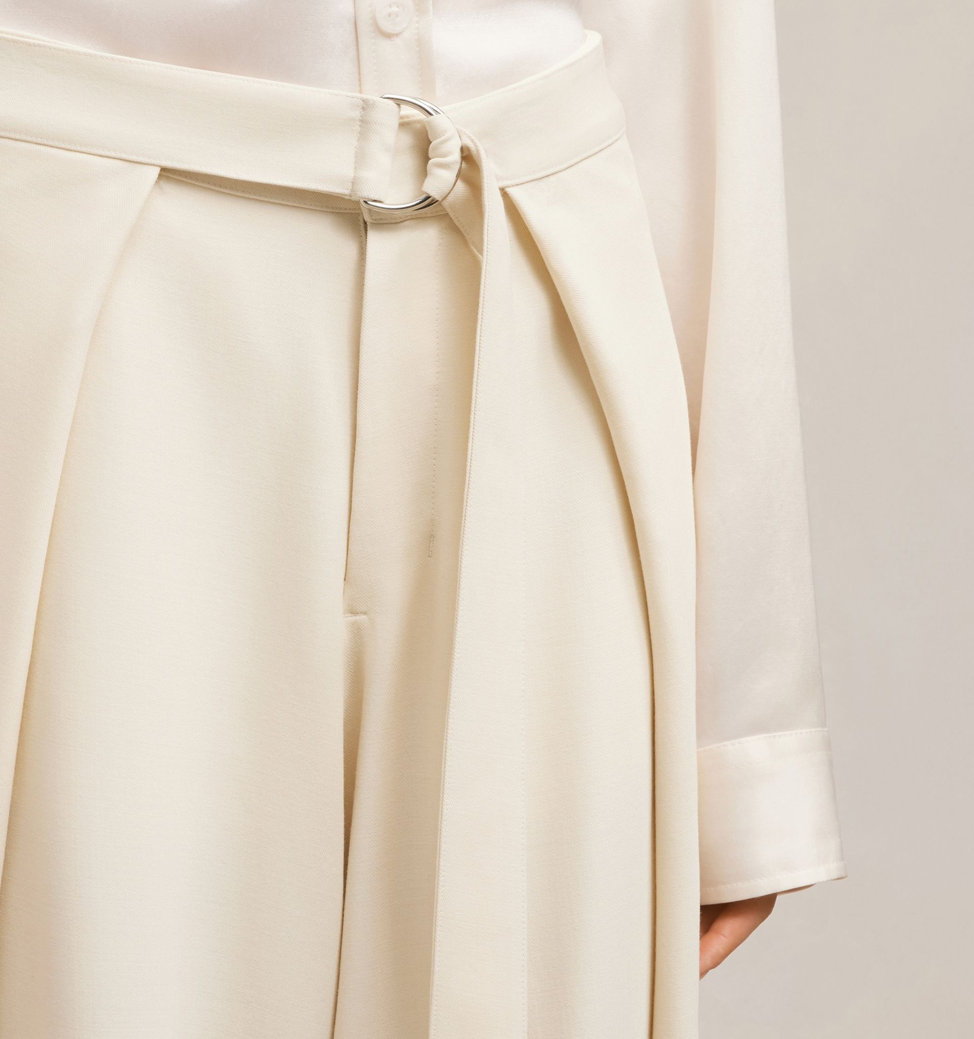 Wide Fit Trousers With Floating Panels - 7