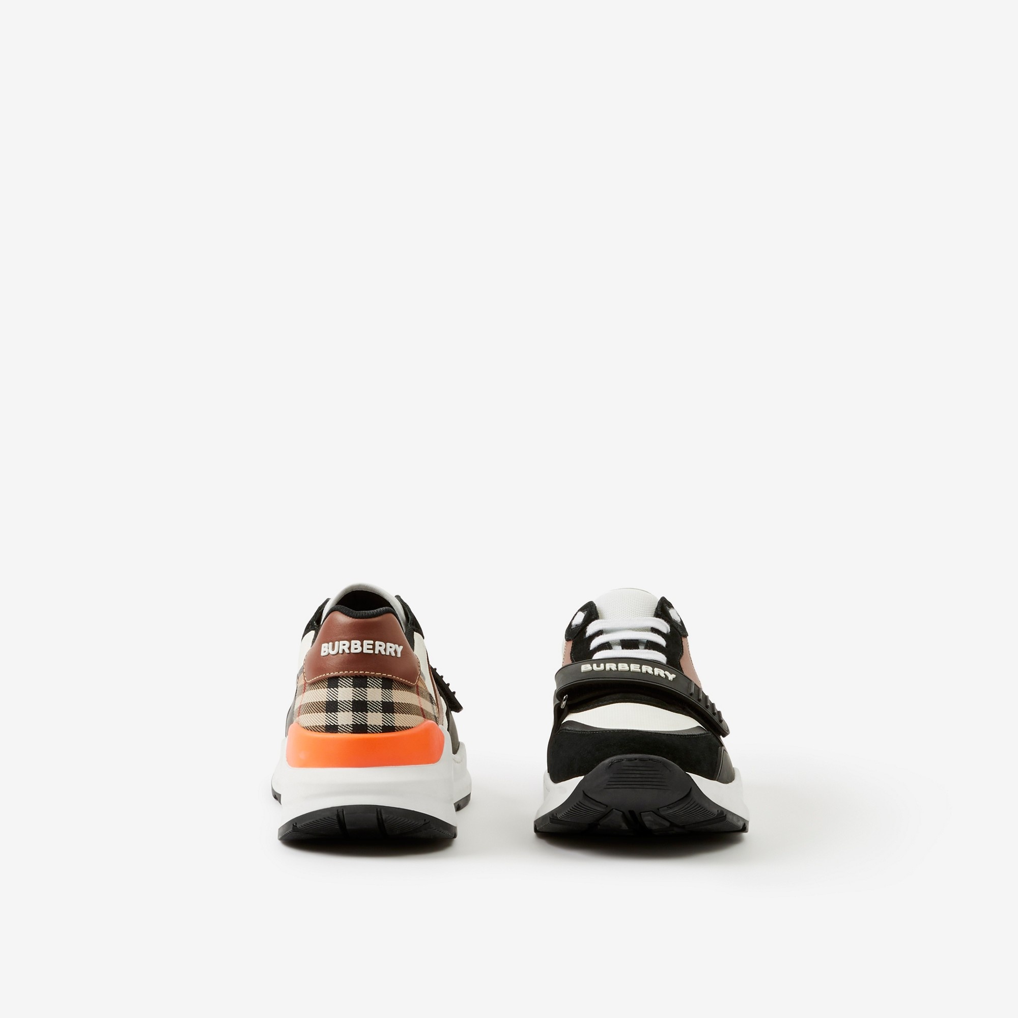 Leather, Suede and Vintage Check Sneakers - 4