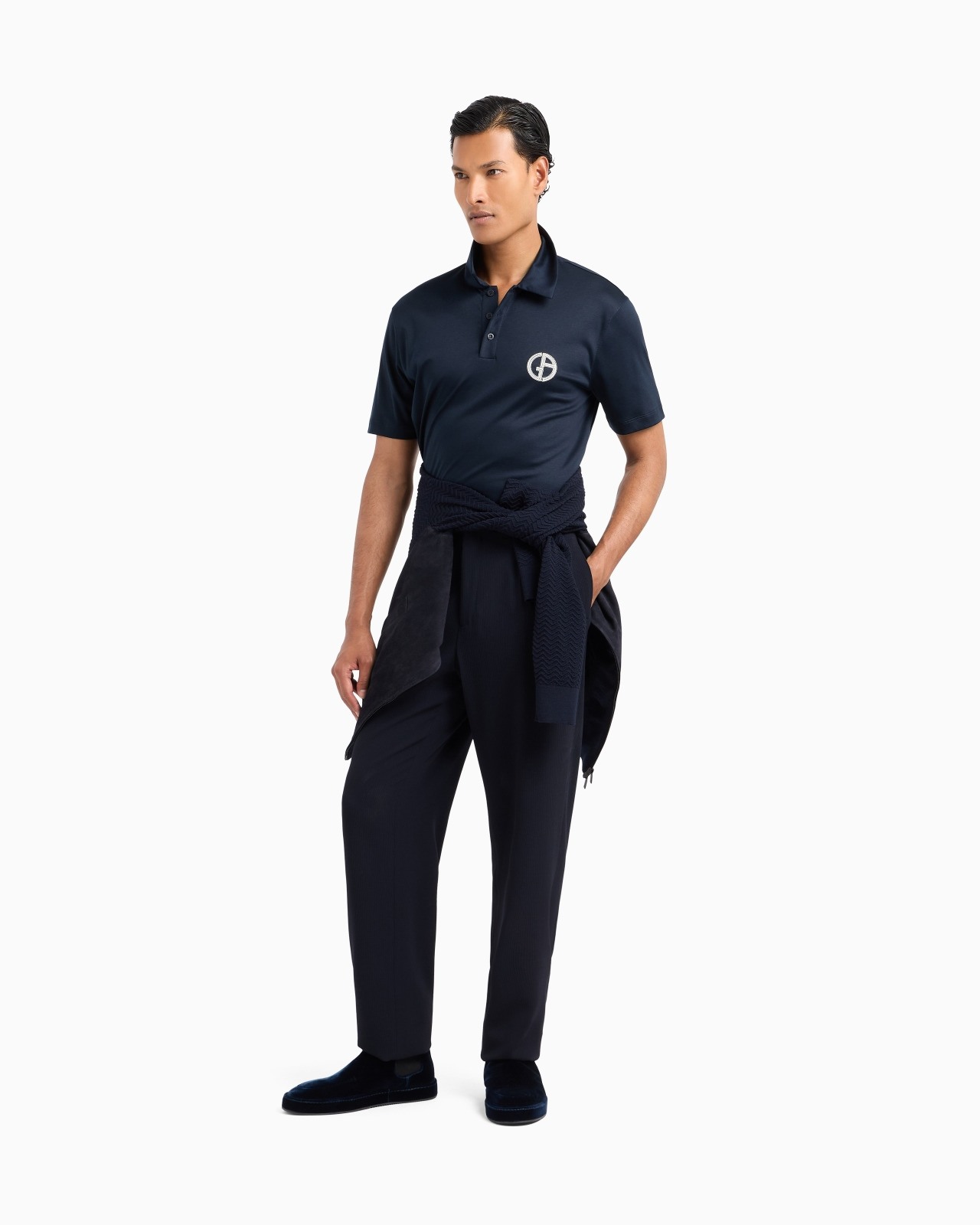 Short-sleeved polo shirt in cotton interlock - 2
