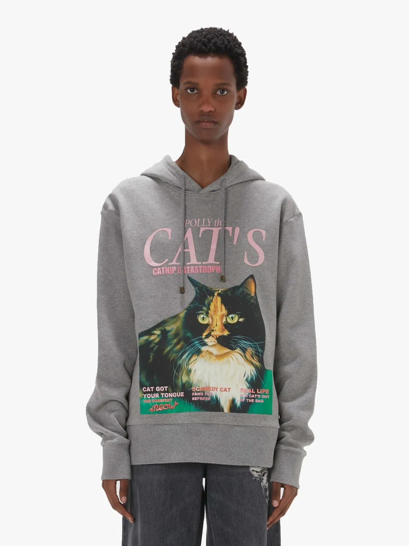 JW Anderson HOODIE WITH CAT PRINT outlook
