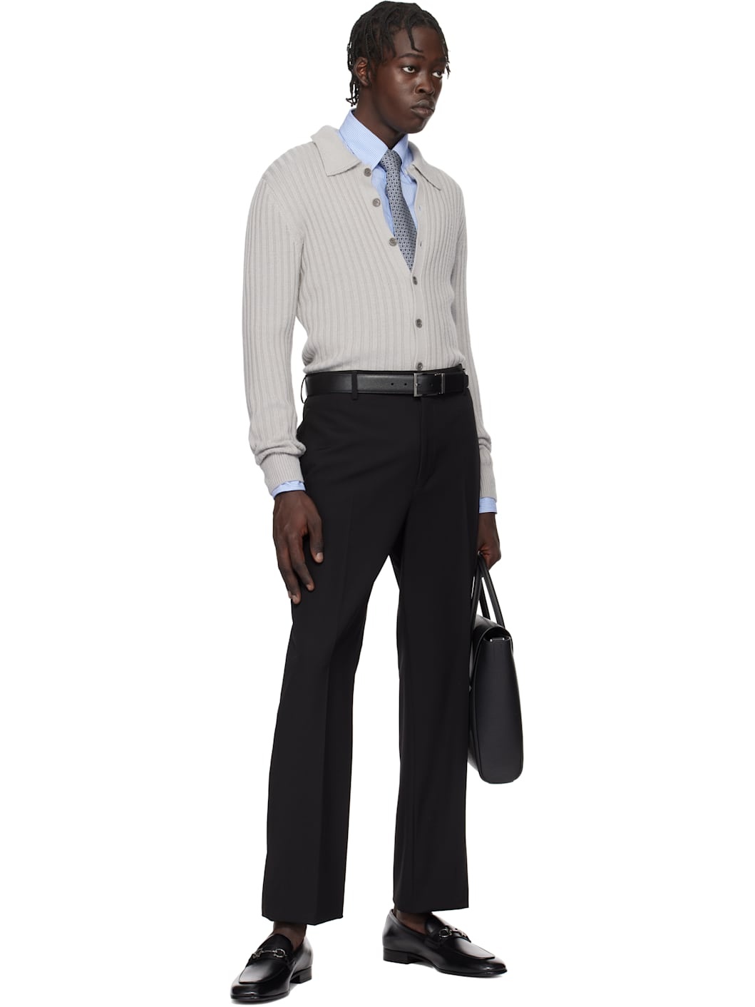 Black & Brown Reversible Rectangular Buckle Belt - 3