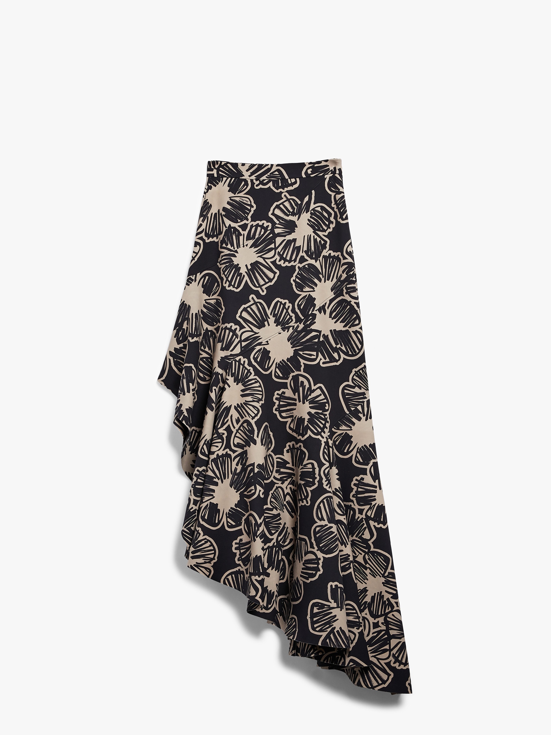 ILEX Asymmetric skirt in printed jersey - 1