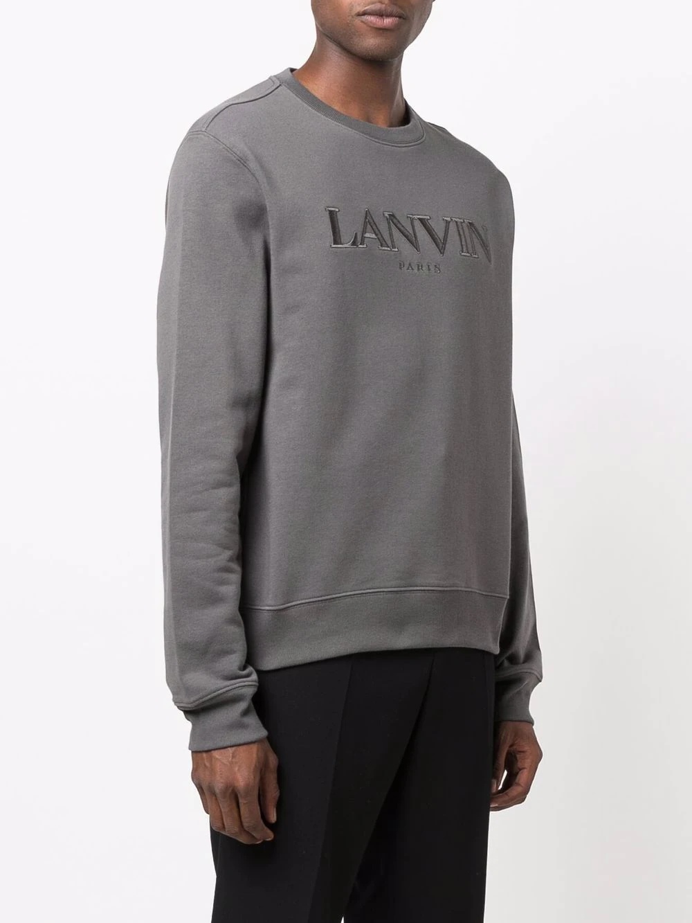 embroidered-logo cotton sweatshirt - 3