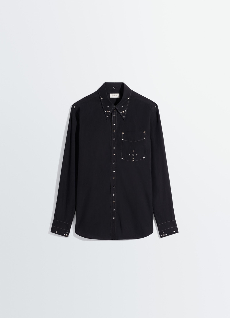 FITTED SHIRT WITH STUDS IN CREPE COTTON 1