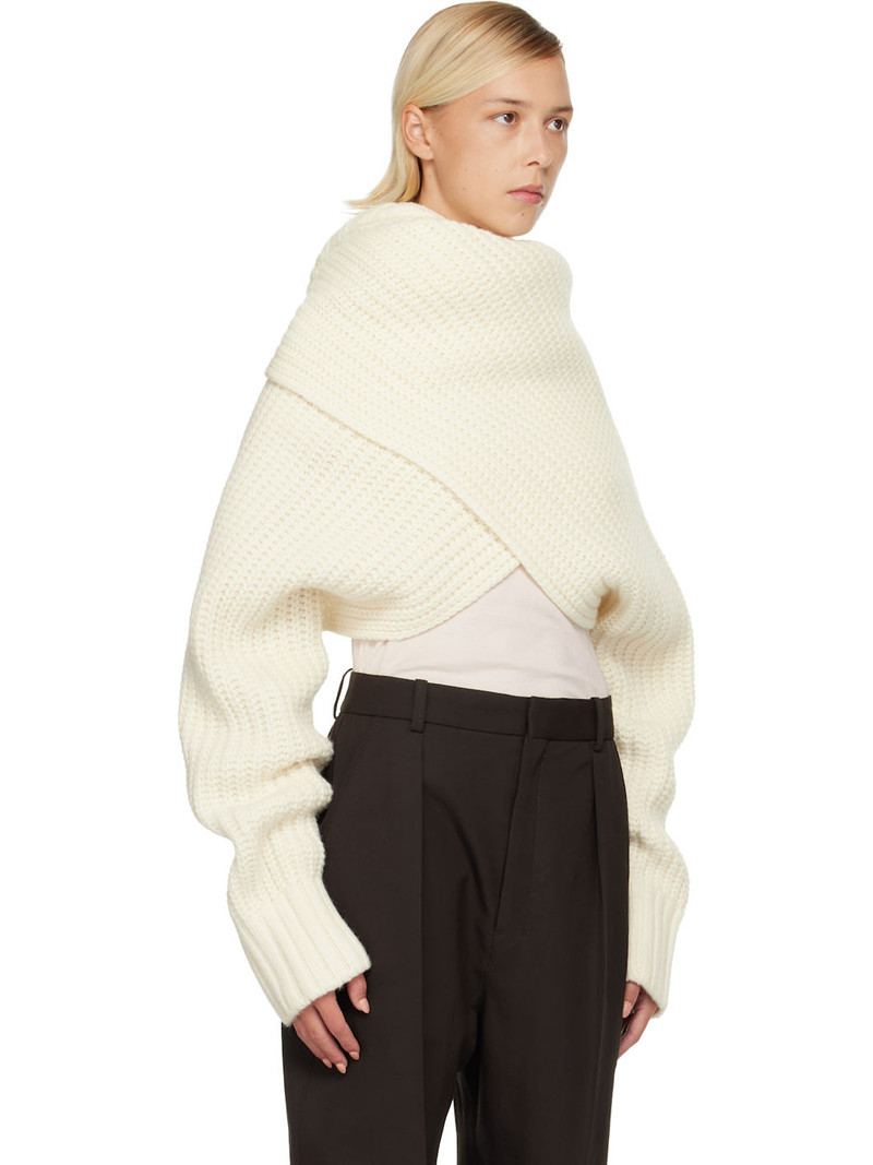 Off-White Wool Knit Pullover Turtleneck 2