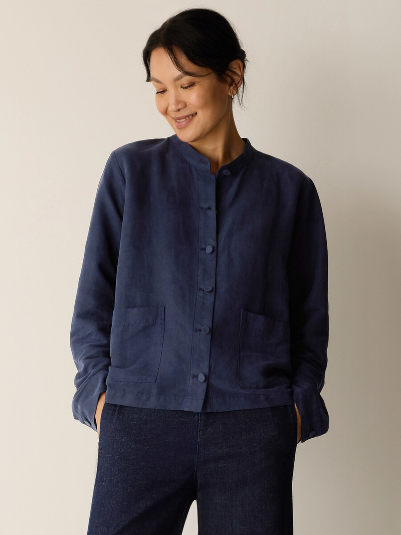 Linen Silk Twill Shirt Jacket 3