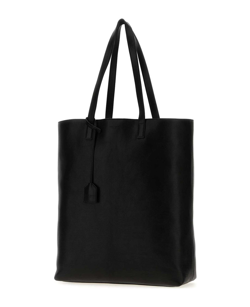SAINT LAURENT Black Leather Shopping Bag outlook