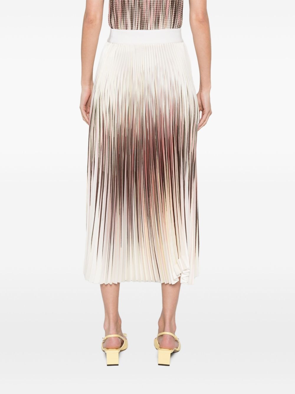 plissé-effect midi skirt - 4