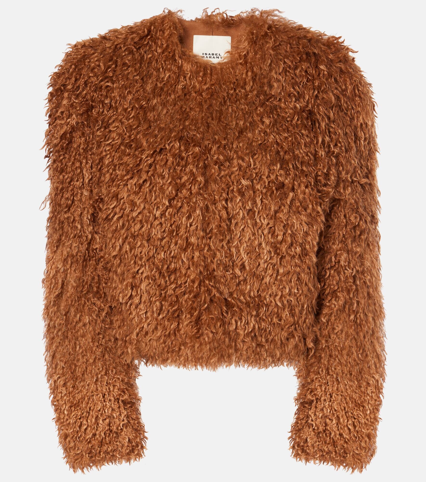 Faustine cropped faux-shearling jacket - 1