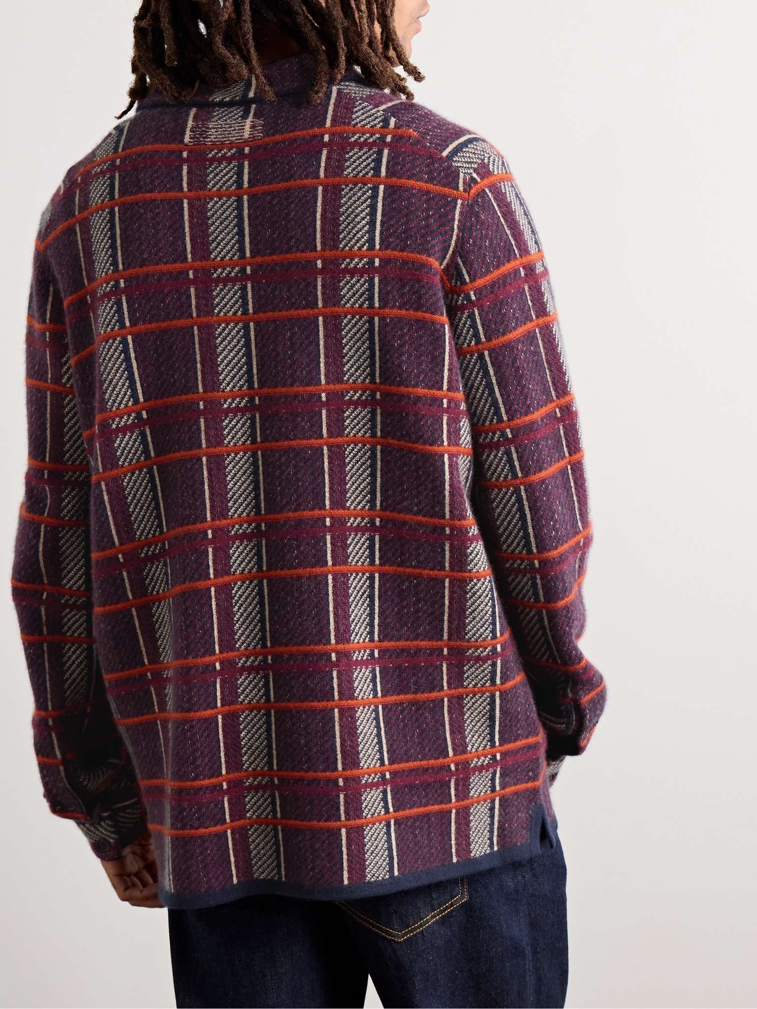 Checked Cashmere Overshirt - 4