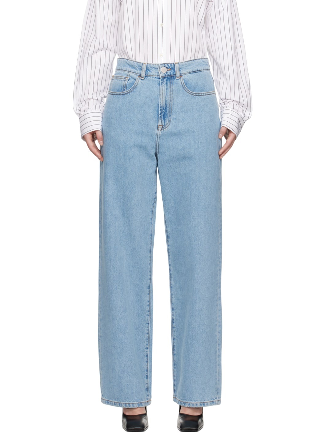 Blue Wide-Leg Jeans - 1